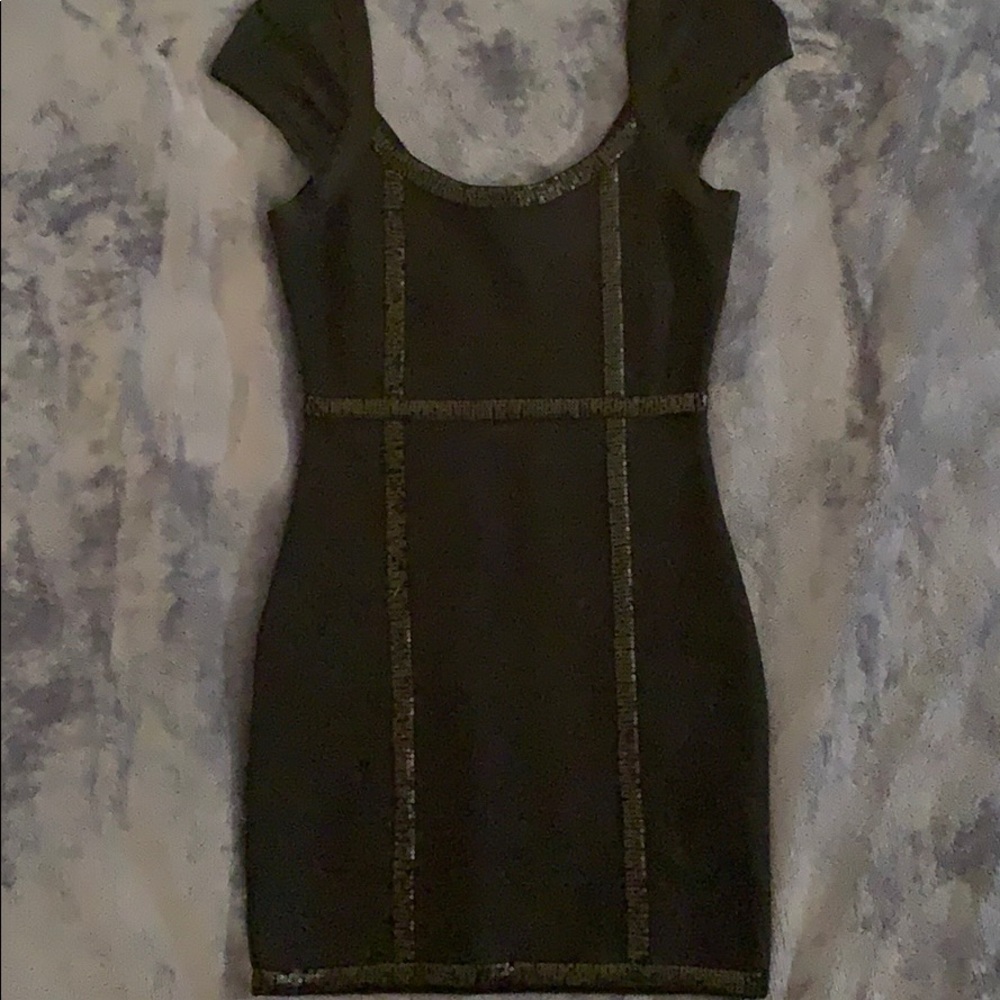 Black dress with sequins details